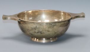 A George VI silver quaich, George Howson, Sheffield, 1938, 20.5cm, 8.5 oz.