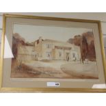 J. Le Jeune, watercolour, Architect's study for a house designed by Gilbert Scott, Spaniards