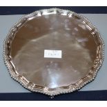 A George VI silver salver, Barker Brothers Silver Ltd, Birmingham, 1938, 31cm, 32.5 oz.