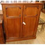 A late Victorian mahogany two door cabinet W.102cm