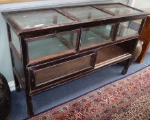 A Chinese Straits hardwood shop counter L.155cm