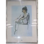 Donald Hamilton Fraser, limited edition print, Seated ballerina, signed in pencil, 99/200, 74 x