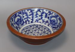 A 19th century Batavia ware wash bowl diameter 28cm