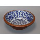 A 19th century Batavia ware wash bowl diameter 28cm