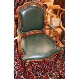 A French style beech elbow chair