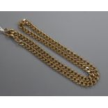 A 9ct gold curb-link chain necklace, 45cm, 30 grams.