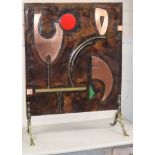 Sam Fanaroff. An enamelled copper firescreen, numbered 008 height 82.5cm