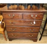 An 18th century provincial oak chest of drawers W.90cm