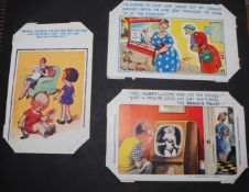 Two postcard albums - Edwardian and later and risque cards