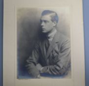 Royal Interest - a cream-toned bromide photographic portrait by Hugh Cecil of Prince Edward Duke