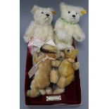 Five Steiff bears/animals