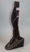 Sam Fanaroff. A copper "Sail" bookend, numbered 0010 height 49cm