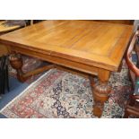 A Jacobean style oak drawleaf refectory table W.270cm (extended)