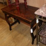 A 19th century Continental oak side table W.84cm