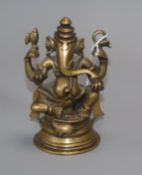 An Indian bronze ganesh height 12.5cm