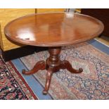 A 19th century oval mahogany centre table W.110cm