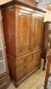 A Regency mahogany linen press W.128cm