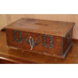A wedding dowry box in teak, early 20th century W.55cm