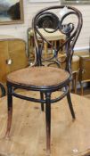 A set of four Austrian bentwood standard chairs