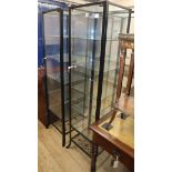 A pair of display cabinets H.180cm