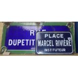Two French enamel signs