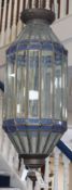 Two Moroccan lanterns, leaded glass