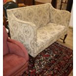 A 1920's Georgian style two seater settee W.128cm