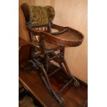 A Victorian mahogany child's high chair/table