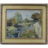 Ronald Ossory Dunlop (1894-1973), oil on canvas, 'Birdham Canal', 39 x 50cm