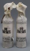 Two bottles of Chateau Latour Les Forts de Latour 1987