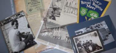 A collection of Henley Royal Regatta ephemera, including a rare unpublished photograph of Sidney