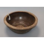 An Indonesian stoneware pottery bowl diameter 30cm