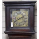 An 18th century 8 day longcase clock, movement by Inkpen Horsham in a later oak case H.206cm