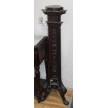 A Victorian carved torchere H.116cm