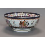 A Samson of Paris armorial bowl diameter 23cm