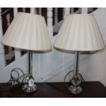 A pair of Art Deco glass table lamps