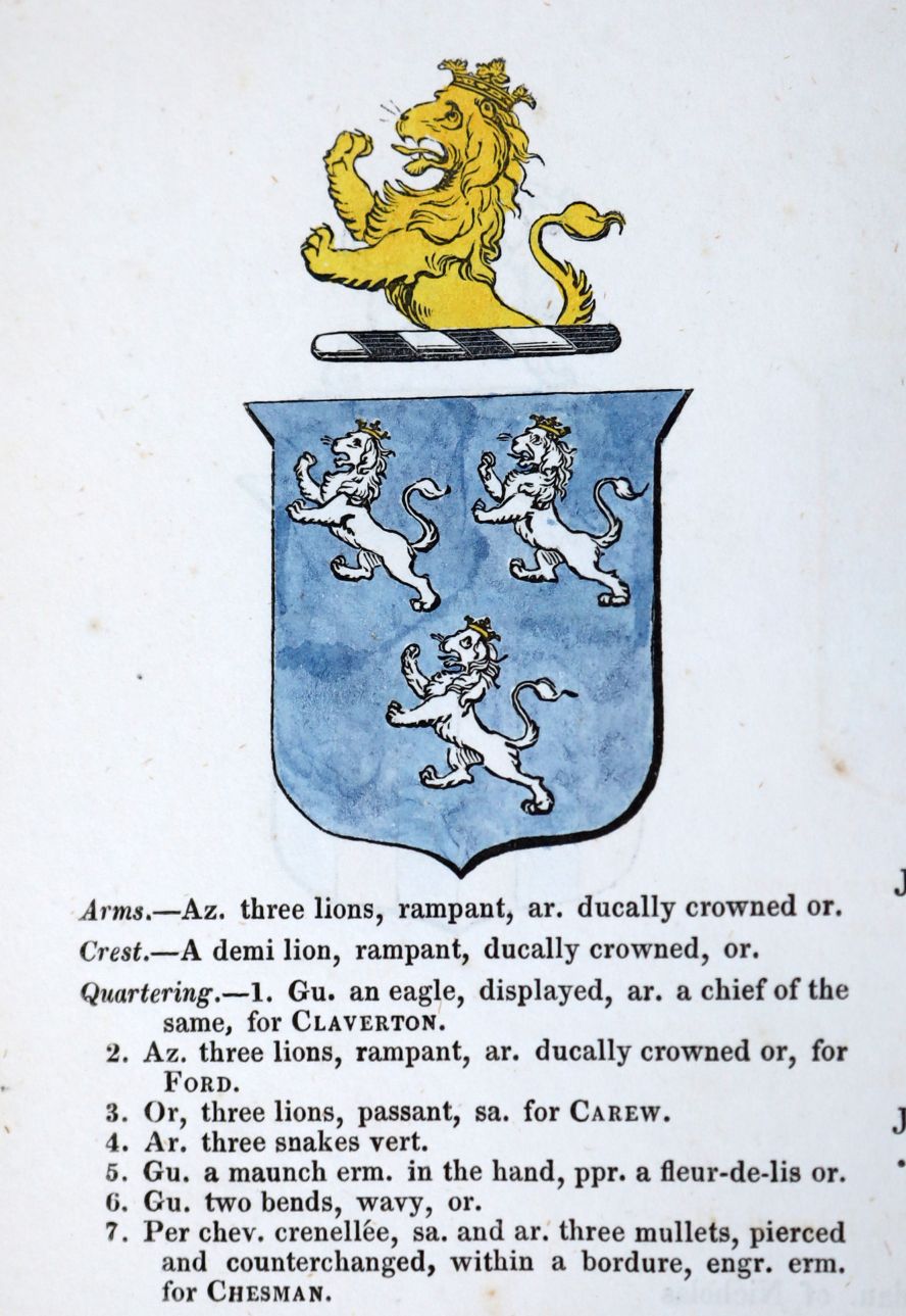 Berry, William - County Geneaologies, The County of Sussex, with hand-coloured armorials, plus extra - Image 3 of 3