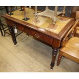 A Victorian mahogany writing table W.110cm