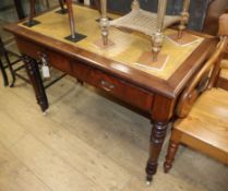 A Victorian mahogany writing table W.110cm