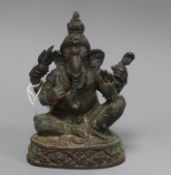 A Thai bronze ganesh