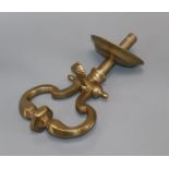 A large brass knocker