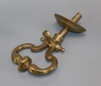 A large brass knocker