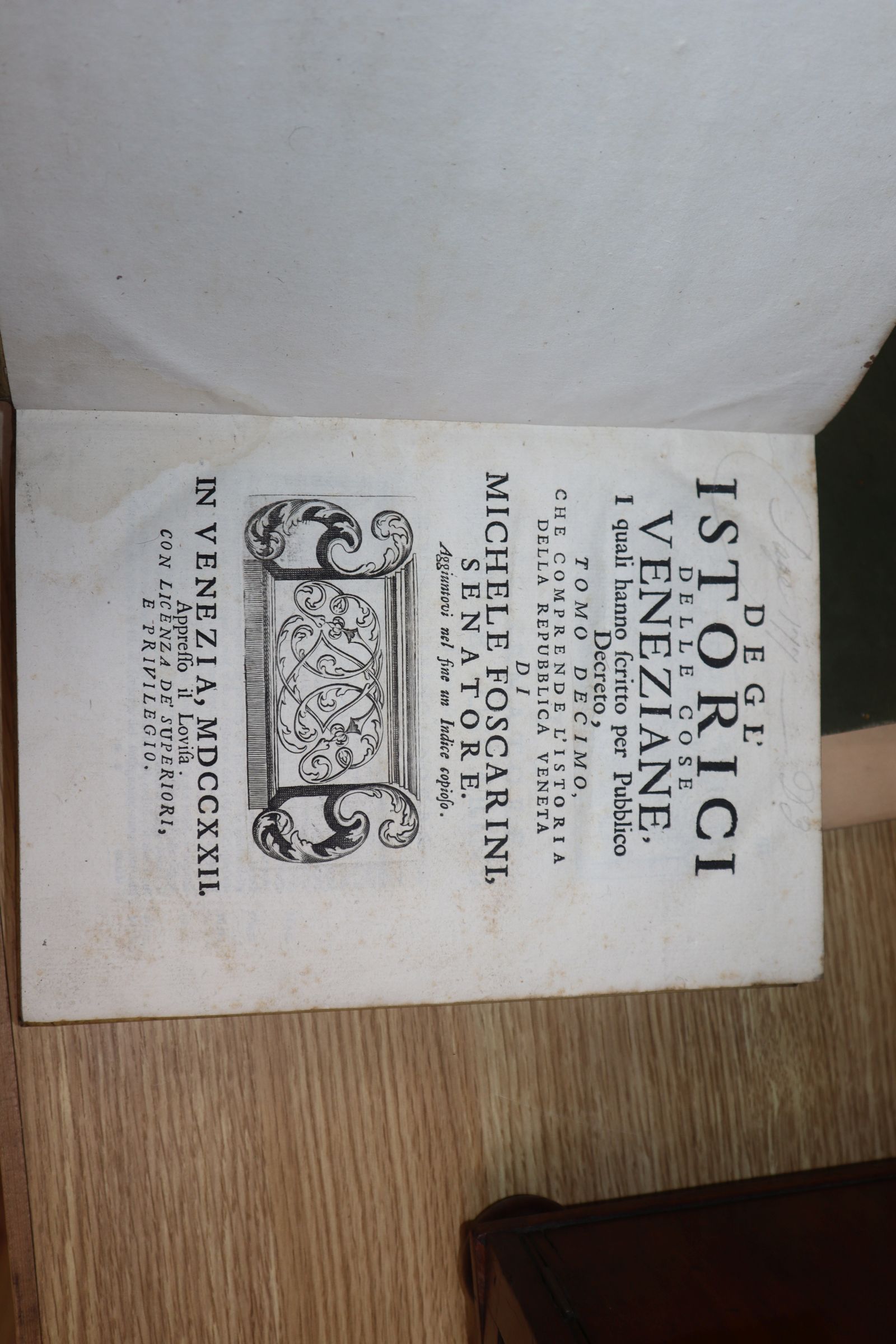 Venice: Bembo, Pietro; Paruta, Paolo and Sabellico - Degl' Istorici Delle Cose Veneziane ..., qto, - Image 6 of 10