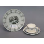 Eric Ravilious for Wedgwood travel series plate, and a Persephone cup, saucer and plate