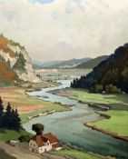 Gabriel Vie (1888-1973)oil on canvasLa Vallée du Doubssigned16 x 13in.