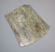 A Chinese green jade axe head, Hongshan cultural or later