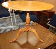 A 19th century fruitwood breakfast table W.90cm