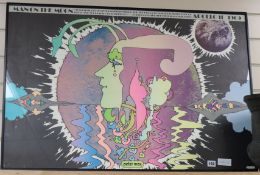 A Peter Max, Man on The Moon Apollo 11 1969 poster 60 x 90cm