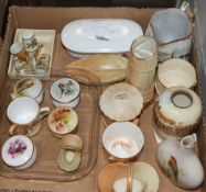 A collection of Royal Worcester miniature jugs, mugs etc.