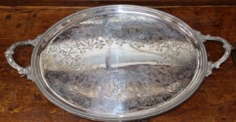 A Victorian plated tray